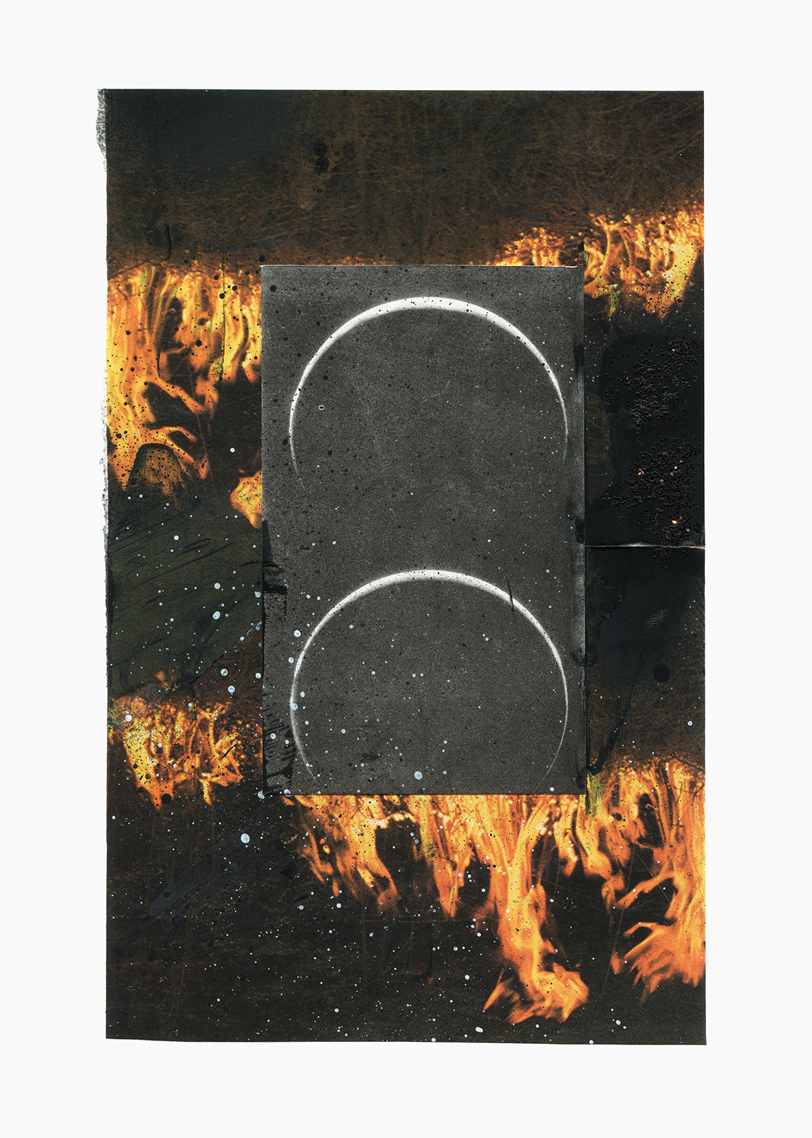 Inner Galaxies series
(15 cm x 21 cm), collage, acrylic on paper, 2021 