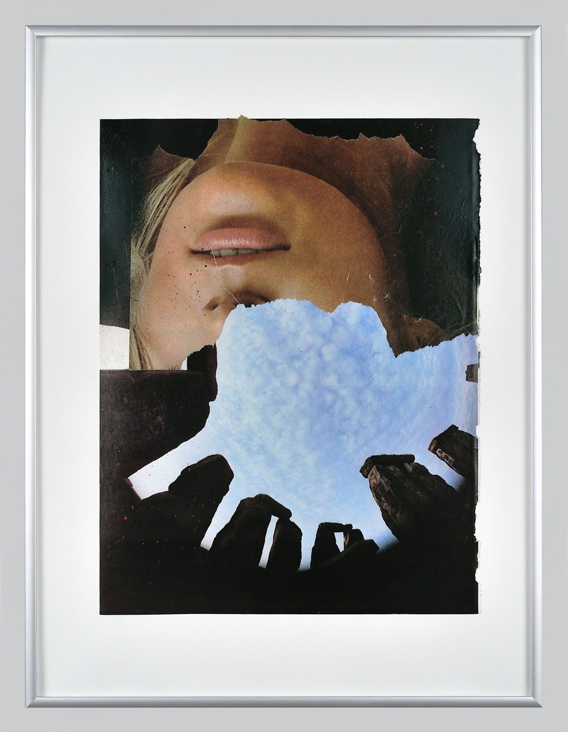 Sleepwalkin Free ( i am the light 
(32 cm x 42,5 cm), collage, acrylic on paper, 2014 